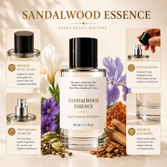 Sandawood Essence Elixir 50 ml – Inspired by Inspired by Santal 33 – High Concentration Perfume Spray – Cardamom, Violet, Sandalwood– Long Lasting Unisex Parfum