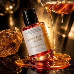 Amber Saffron Elixir 60ml – Inspired by Baccarat Rouge 540 Fragrance for Women & Men – High Concentration Perfume Spray – Saffron, Jasmine & Amberwood Scent – Long Lasting Unisex Parfum