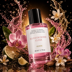 Blossom Bomb Elixir 60 ml – Inspired by Flowerbomb – Tea, Bergamot, Jasmine & Orchid – High Concentration Long-Lasting Perfume Spray for Women – Soft Woods & Freesia