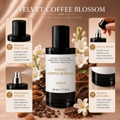 Velvet Coffee Blossom Elixir 60 ml – Inspired by Good Girl – Almond, Coffee, Tuberose & Jasmine – Tonka Bean & Cocoa – High Concentration Long-Lasting Gourmand Floral Perfume Spray for Women**