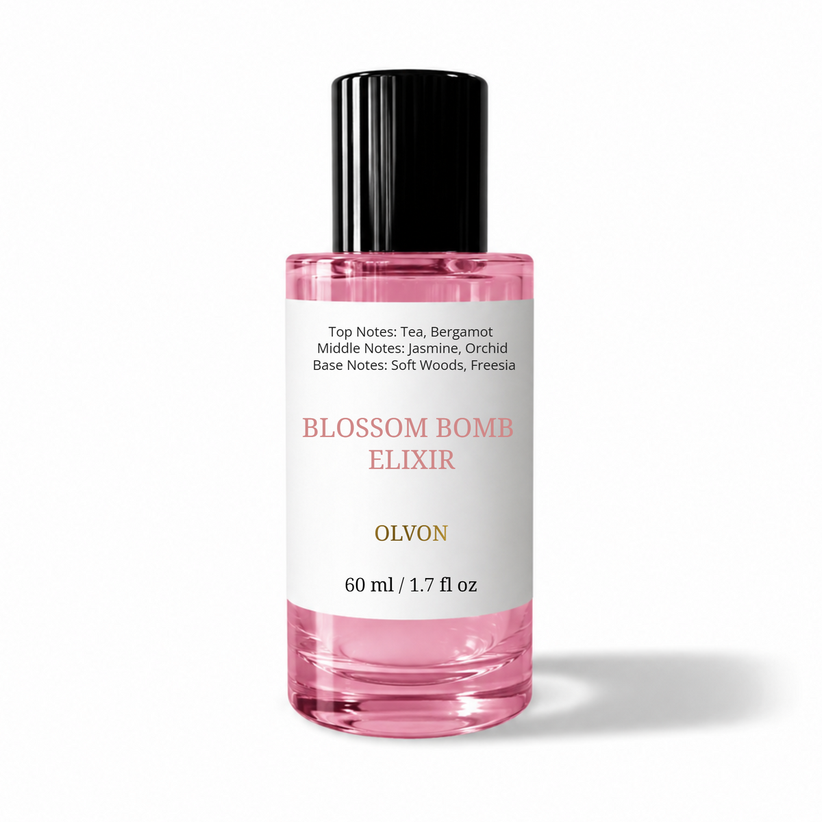 Blossom Bomb Elixir 60 ml – Inspired by Flowerbomb – Tea, Bergamot, Jasmine & Orchid – High Concentration Long-Lasting Perfume Spray for Women – Soft Woods & Freesia